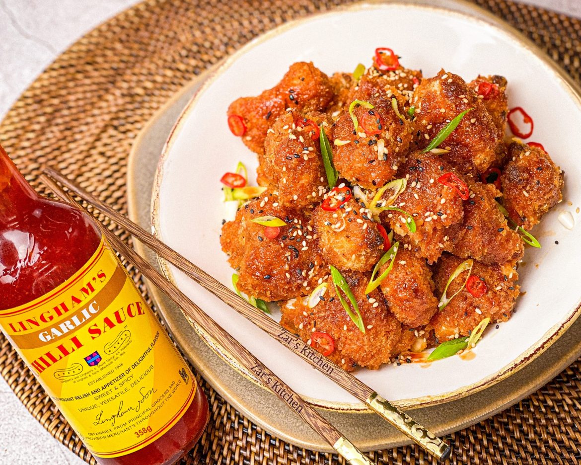 Crispy Golden Chilli Garlic Cauli Wings