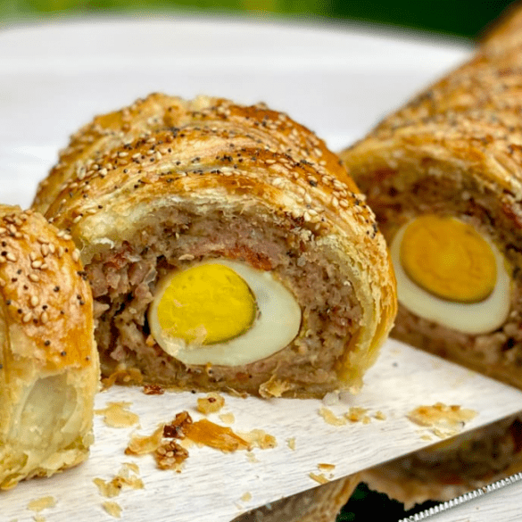 Giant Sausage Roll and Egg Twist