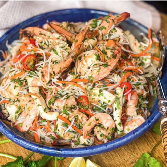 Spicy Thai Seafood Salad With Vermicelli Glass Noodles