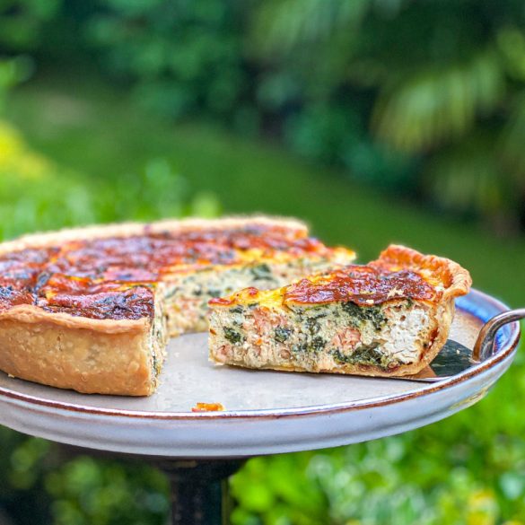 Smoked Salmon, Spinach, Ricotta And Dill Cheats-Quiche