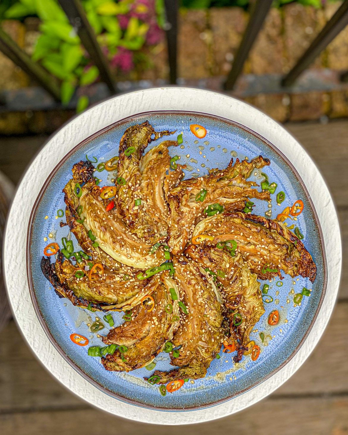 Roasted Miso Cabbage Wedges