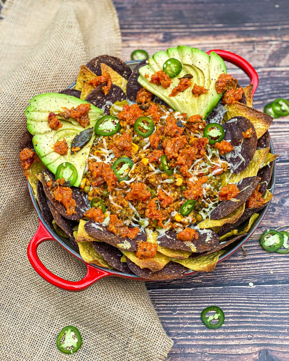 Chessy Chicken Keema Nachos With Spicy Salsa