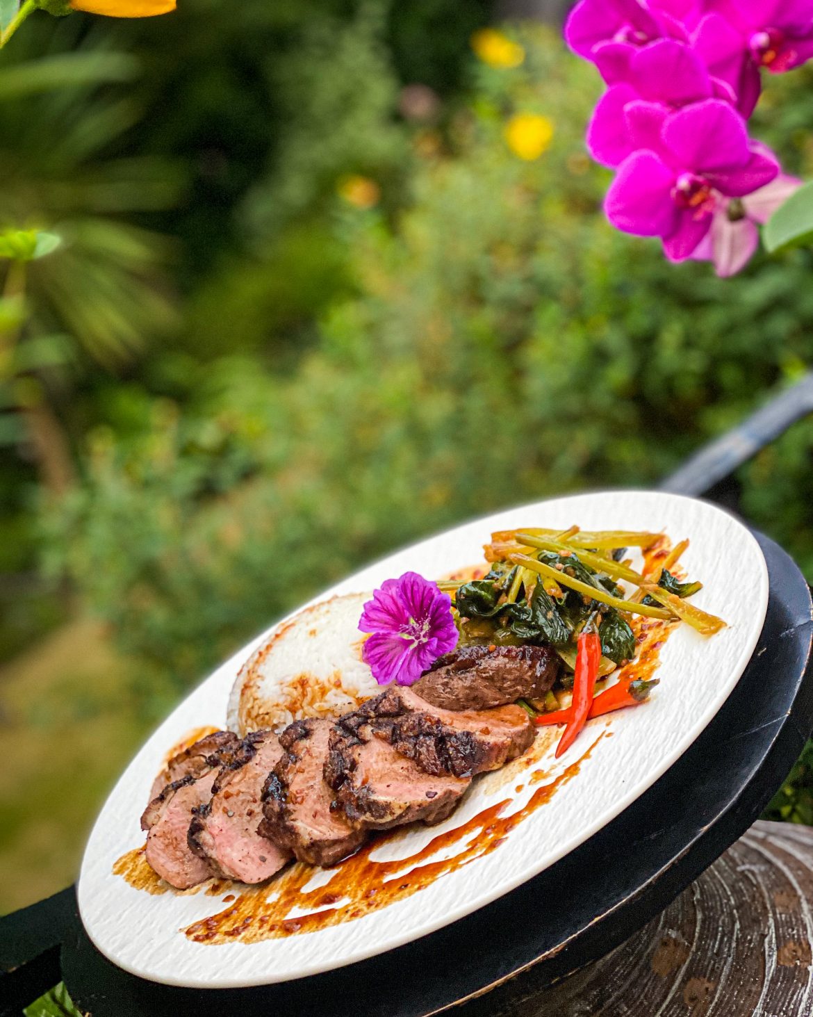 Roasted Crispy Duck Breast With A Maple Soy Drizzle