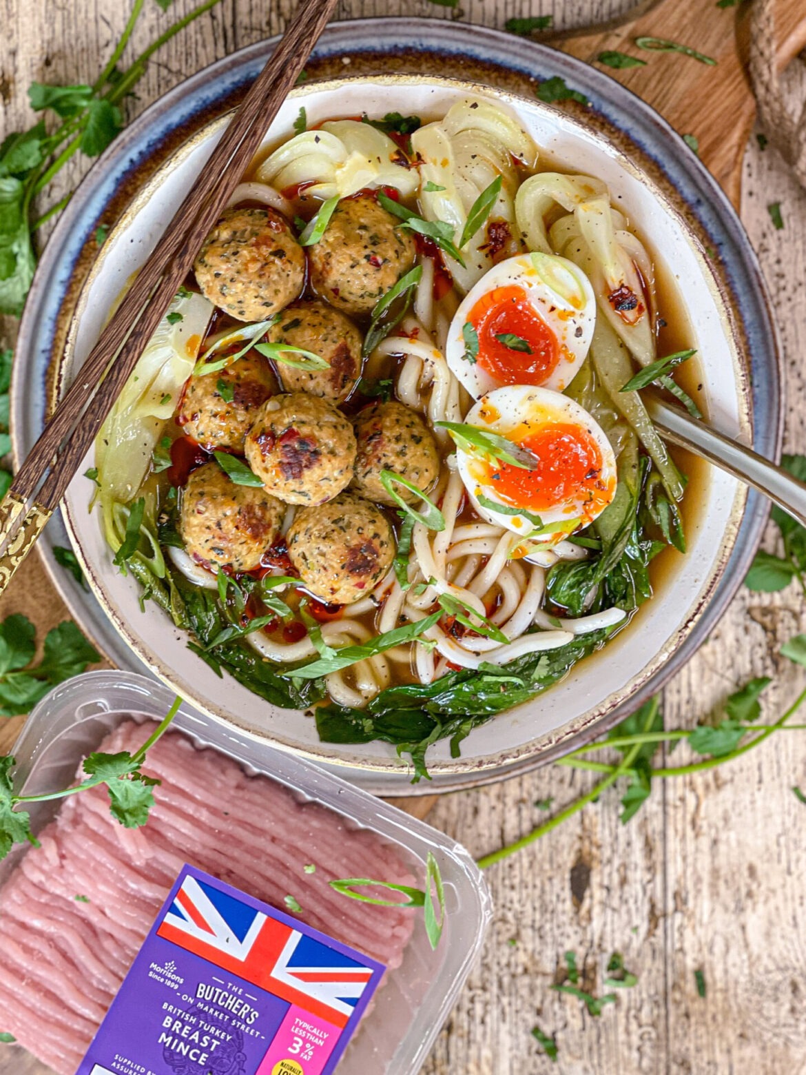 Lemongrass Turkey Meatballs Lemongrass Turkey Meatballs With Udon Noodle Soup
