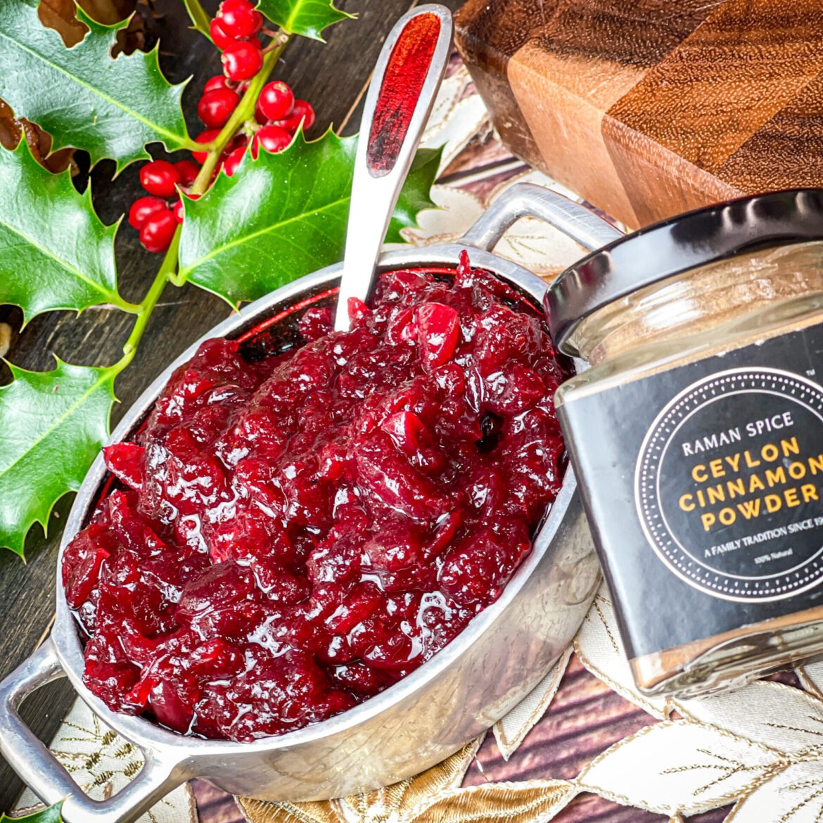Cranberry Sauce With Port & Cinnamon