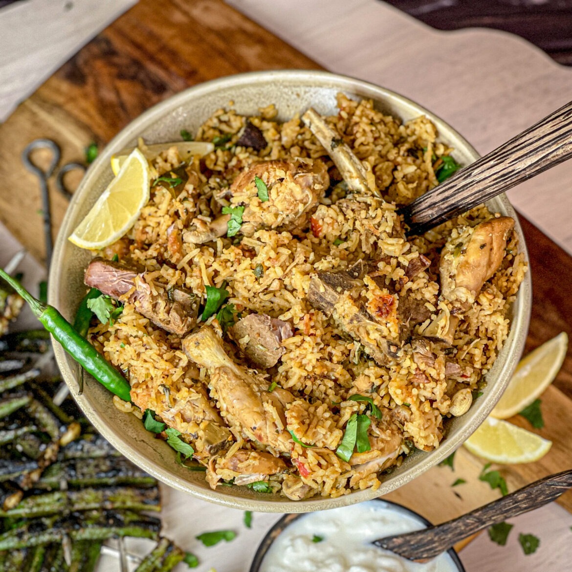 Leftover Masala Meat Pulao
