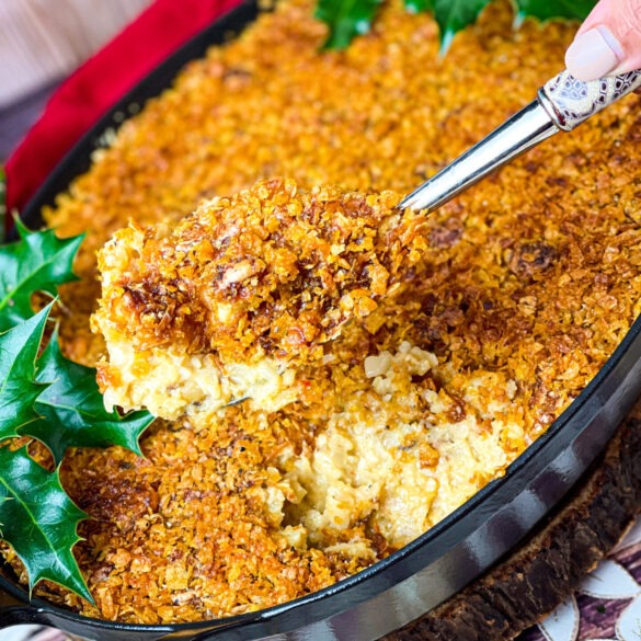 Potato Casserole With A Cheesy Crunchy Topping