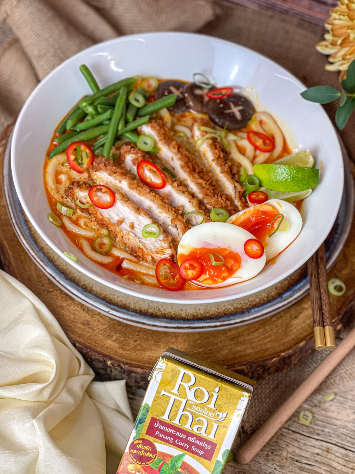 CHICKEN KATSU UDON NOODLE PANANG CURRY Zars Kitchen